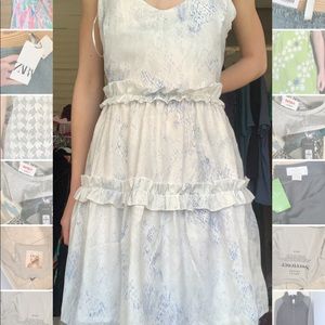 Light blue extra small snake print dress